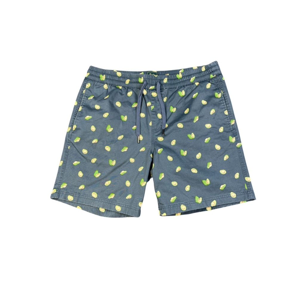Bixby Nomad Mens Avocado Print Shorts Cotton & Spandex Blend Size 33